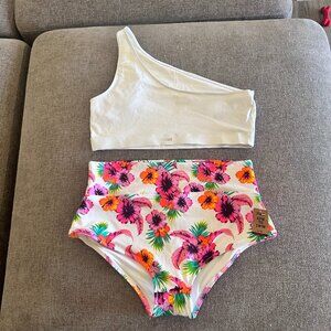 Pink floral bathing suit or Gym